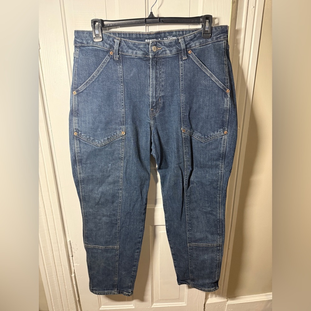 Old Navy Women’s O.G. Straight High Rise Secret-Smooth Pocket Jeans